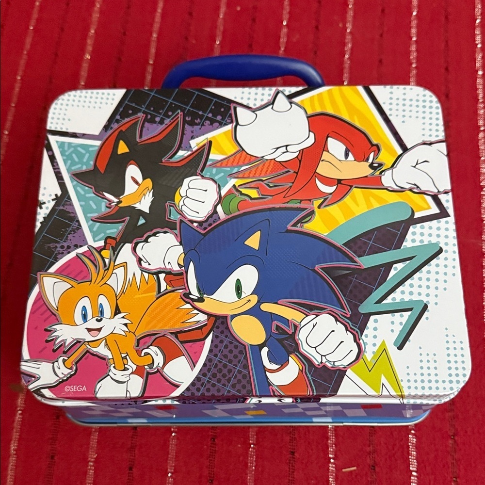 Sonic the Hedgehog Themed Metal Lunchbox with Handle. Like New! - Picture 6 of 7